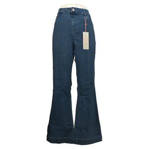 Laurie Felt Silky Flare Pull-On Jeans, Mid-rise, size medium, medium wash